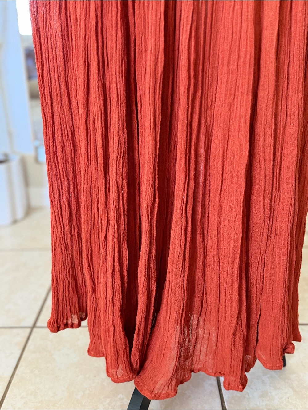 NEW Jen’s‎ Pirate Booty Monaco Gauze Maxi Dress Burnt Orange M/L - Picture 3 of 13